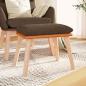 Preview: ARDEBO.de - Fußhocker Braun 45x29,5x35 cm Stoff und Kunstleder