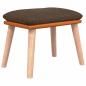 Preview: Fußhocker Braun 45x29,5x35 cm Stoff und Kunstleder