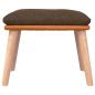 Preview: Fußhocker Braun 45x29,5x35 cm Stoff und Kunstleder