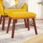 Preview: ARDEBO.de - Fußhocker Senfgelb 45x29,5x35 cm Stoff und Kunstleder