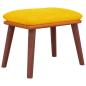 Preview: Fußhocker Senfgelb 45x29,5x35 cm Stoff und Kunstleder
