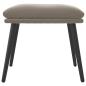 Preview: Fußhocker Hellgrau 45x29,5x35 cm Samt