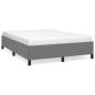 Preview: Bettgestell ohne Matratze Dunkelgrau 137x190 cm Stoff