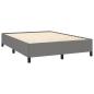Preview: Bettgestell ohne Matratze Dunkelgrau 137x190 cm Stoff
