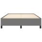 Preview: Bettgestell ohne Matratze Dunkelgrau 137x190 cm Stoff