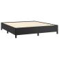 Preview: Bettgestell ohne Matratze Schwarz 152x203 cm Queen Kunstleder