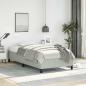 Preview: ARDEBO.de - Bettgestell ohne Matratze Hellgrau 100x203 cm Twin XL Samt