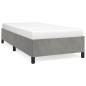 Preview: Bettgestell ohne Matratze Hellgrau 100x203 cm Twin XL Samt
