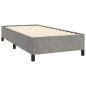 Preview: Bettgestell ohne Matratze Hellgrau 100x203 cm Twin XL Samt