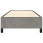 Preview: Bettgestell ohne Matratze Hellgrau 100x203 cm Twin XL Samt