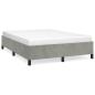 Preview: Bettgestell ohne Matratze Hellgrau 152x203 cm Queen-Size Samt