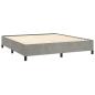 Preview: Bettgestell ohne Matratze Hellgrau 152x203 cm Queen-Size Samt