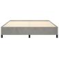 Preview: Bettgestell ohne Matratze Hellgrau 152x203 cm Queen-Size Samt