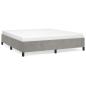 Preview: Bettgestell ohne Matratze Hellgrau 193x203 cm King-Size Samt