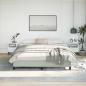 Preview: Bettgestell ohne Matratze Hellgrau 193x203 cm King-Size Samt