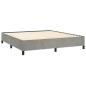 Preview: Bettgestell ohne Matratze Hellgrau 193x203 cm King-Size Samt