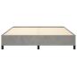 Preview: Bettgestell ohne Matratze Hellgrau 193x203 cm King-Size Samt