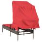 Preview: Sonnenliege mit Sonnendach Braun Polyrattan