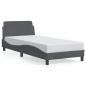 Preview: Bettgestell Dover Dunkelgrau 90x190 cm Samt