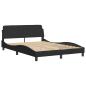 Preview: Bettgestell Dover Schwarz 135x190 cm Samt