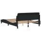 Preview: Bettgestell Dover Schwarz 135x190 cm Samt