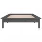 Preview: Massivholzbett mit LEDs Grau 100x200 cm