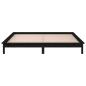 Preview: ARDEBO.de - Massivholzbett mit LEDs Schwarz 160x200 cm