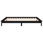 Preview: Massivholzbett mit LEDs Schwarz 160x200 cm