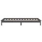 Preview: ARDEBO.de - Massivholzbett mit LEDs Grau 75x190 cm