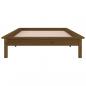 Preview: Massivholzbett mit LEDs Honigbraun 90x190 cm