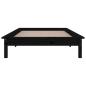 Preview: Massivholzbett mit LEDs Schwarz 90x190 cm