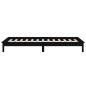 Preview: Massivholzbett mit LEDs Schwarz 90x190 cm