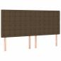 Preview: Kopfteil Dunkelbraun 160 x 5 x 118/128 cm Stoff