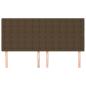 Preview: Kopfteil Dunkelbraun 160 x 5 x 118/128 cm Stoff