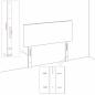 Preview: Kopfteil Dunkelbraun 160 x 5 x 118/128 cm Stoff