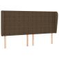 Preview: Kopfteil mit Ohren Dunkelbraun 163x23x118/128 cm Stoff