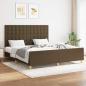 Preview: ARDEBO.de - Bettgestell ohne Matratze Dunkelbraun 160x200 cm Stoff