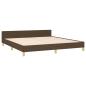 Preview: Bettgestell ohne Matratze Dunkelbraun 160x200 cm Stoff