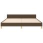 Preview: Bettgestell ohne Matratze Dunkelbraun 160x200 cm Stoff