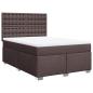 Preview: Boxspringbett mit Matratze Dunkelbraun 160x200 cm Stoff