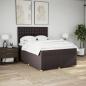Preview: Boxspringbett mit Matratze Dunkelbraun 160x200 cm Stoff