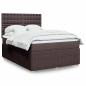 Preview: ARDEBO.de - Boxspringbett mit Matratze Dunkelbraun 160x200 cm Stoff