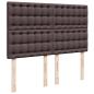 Preview: Boxspringbett mit Matratze Dunkelbraun 160x200 cm Stoff