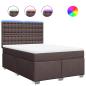 Preview: Boxspringbett mit Matratze Dunkelbraun 160x200 cm Stoff