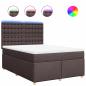 Preview: Boxspringbett mit Matratze Dunkelbraun 160x200 cm Stoff