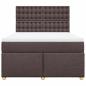 Preview: Boxspringbett mit Matratze Dunkelbraun 160x200 cm Stoff