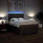 Preview: Boxspringbett mit Matratze Dunkelbraun 160x200 cm Stoff