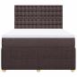 Preview: Boxspringbett mit Matratze Dunkelbraun 160x200 cm Stoff