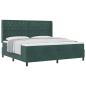 Preview: Boxspringbett mit Matratze Dunkelgrün 200 x 200 cm Samt