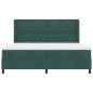 Preview: Boxspringbett mit Matratze mit LED Dunkelgrün 200 x 200 cm Samt